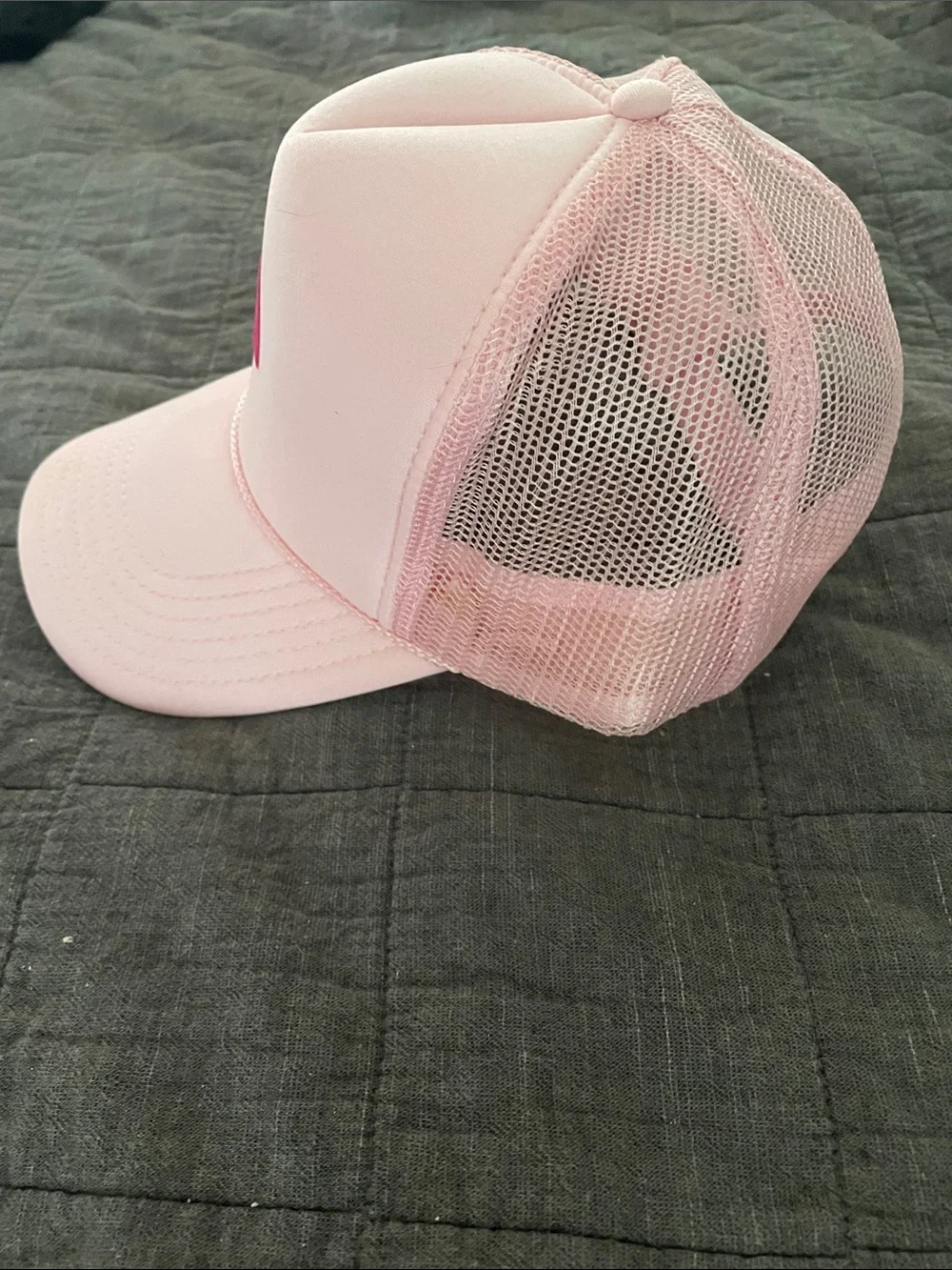 OTTO Pink Trucker Hat with Magenta Rainbow Logo